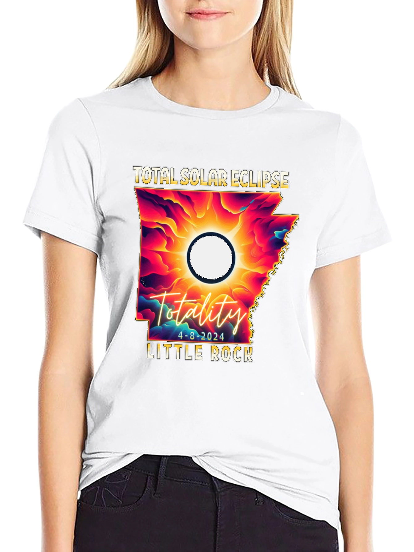 Total Solar Eclipse 2024 Little Rock T-Shirt