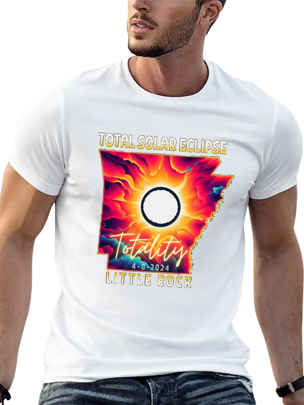 Total Solar Eclipse 2024 Little Rock T-Shirt