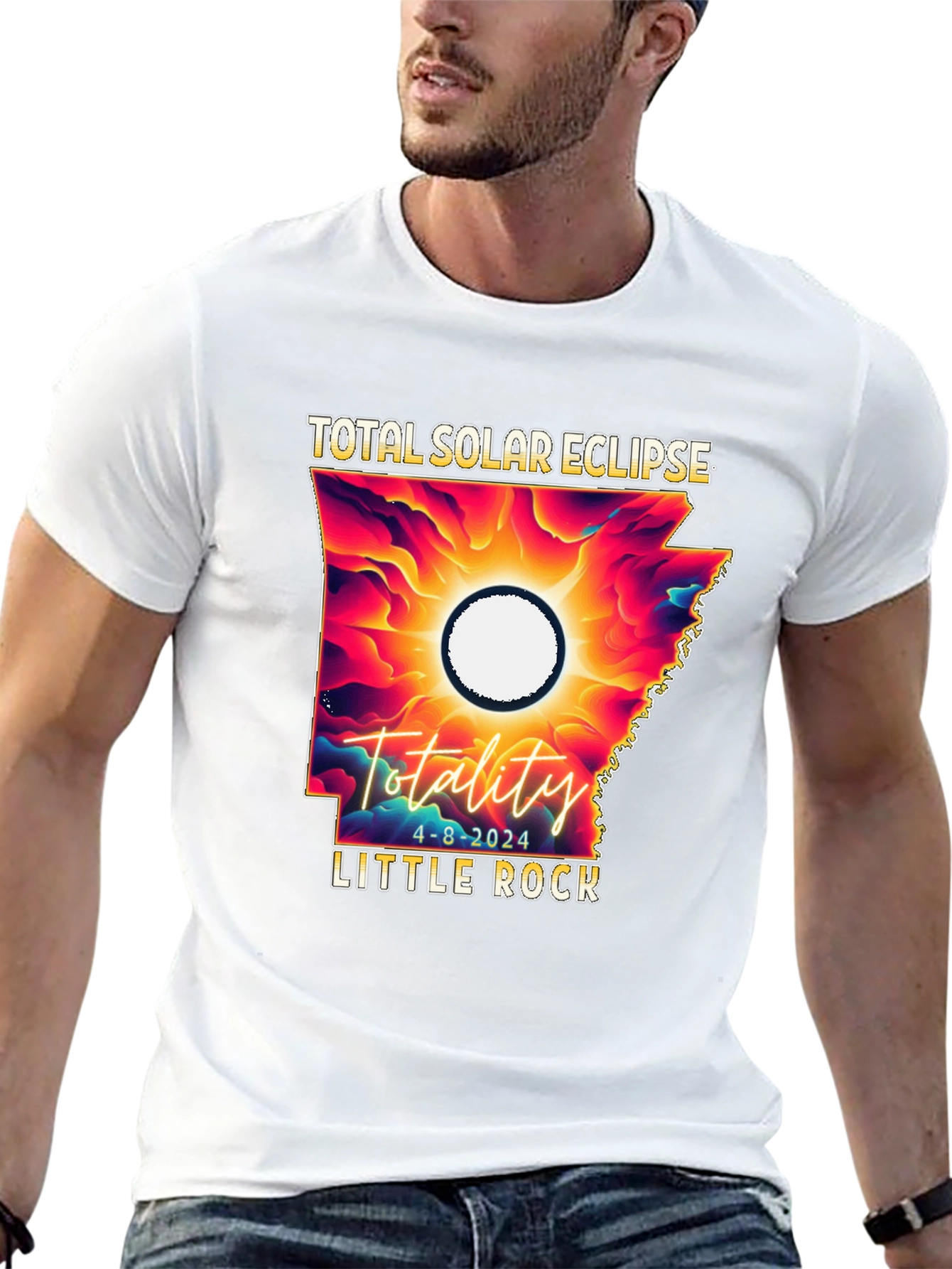 Total Solar Eclipse 2024 Little Rock T-Shirt