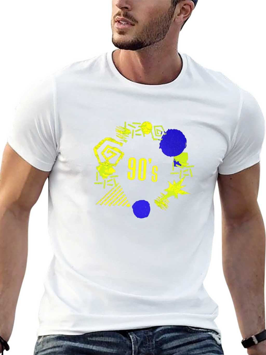 Retro 90s Graphic Tee - Nostalgic Black T-Shirt