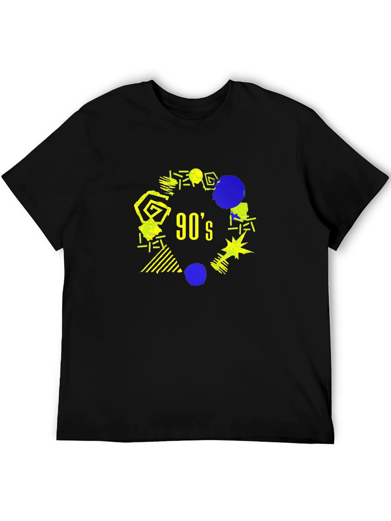 Retro 90s Graphic Tee - Nostalgic Black T-Shirt