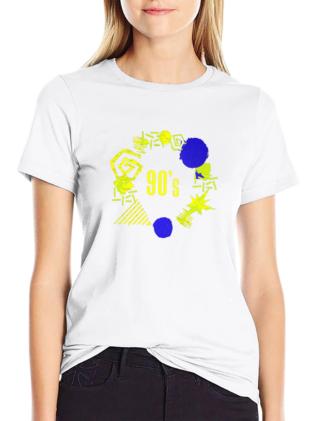 Retro 90s Graphic Tee - Nostalgic Black T-Shirt