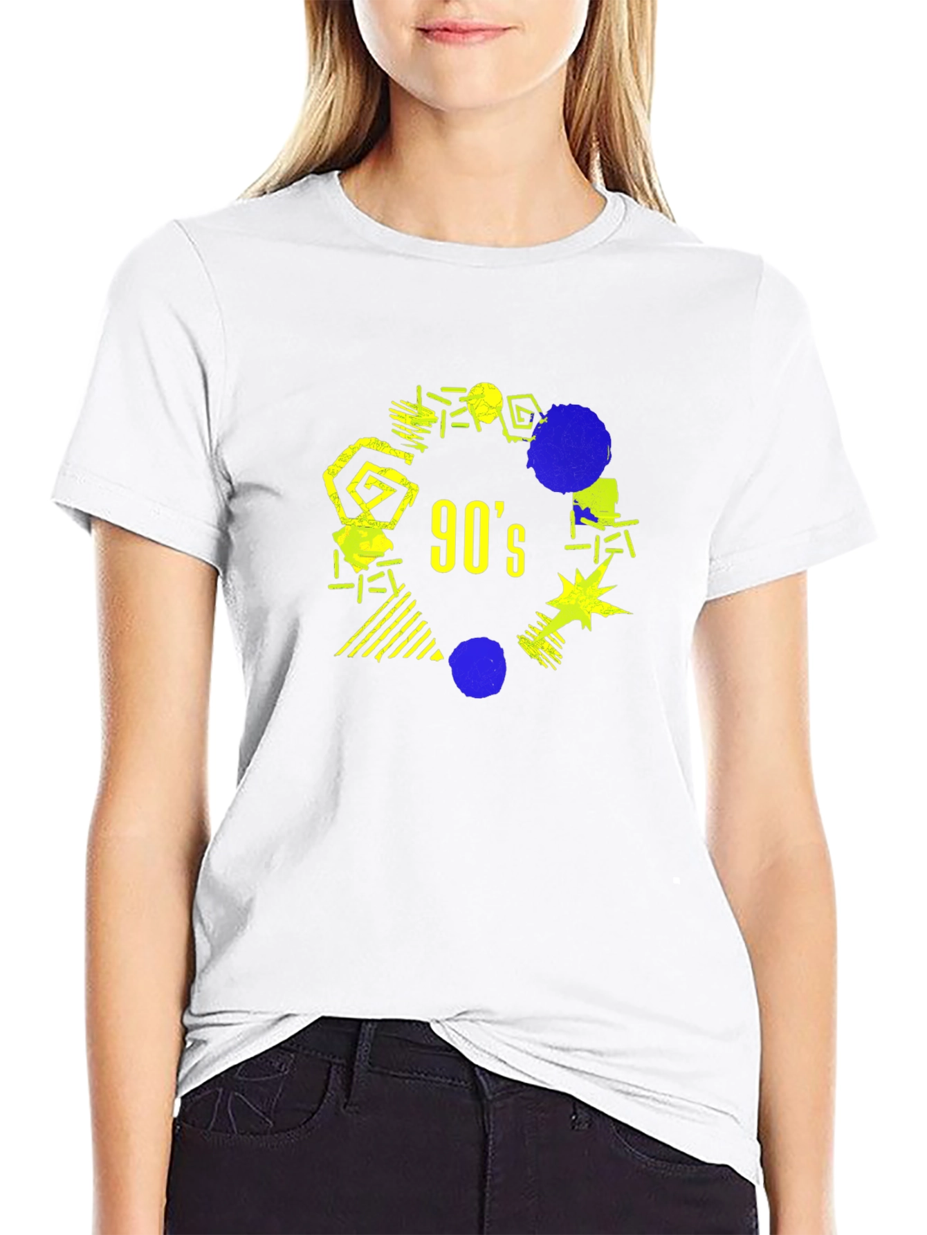 Retro 90s Graphic Tee - Nostalgic Black T-Shirt
