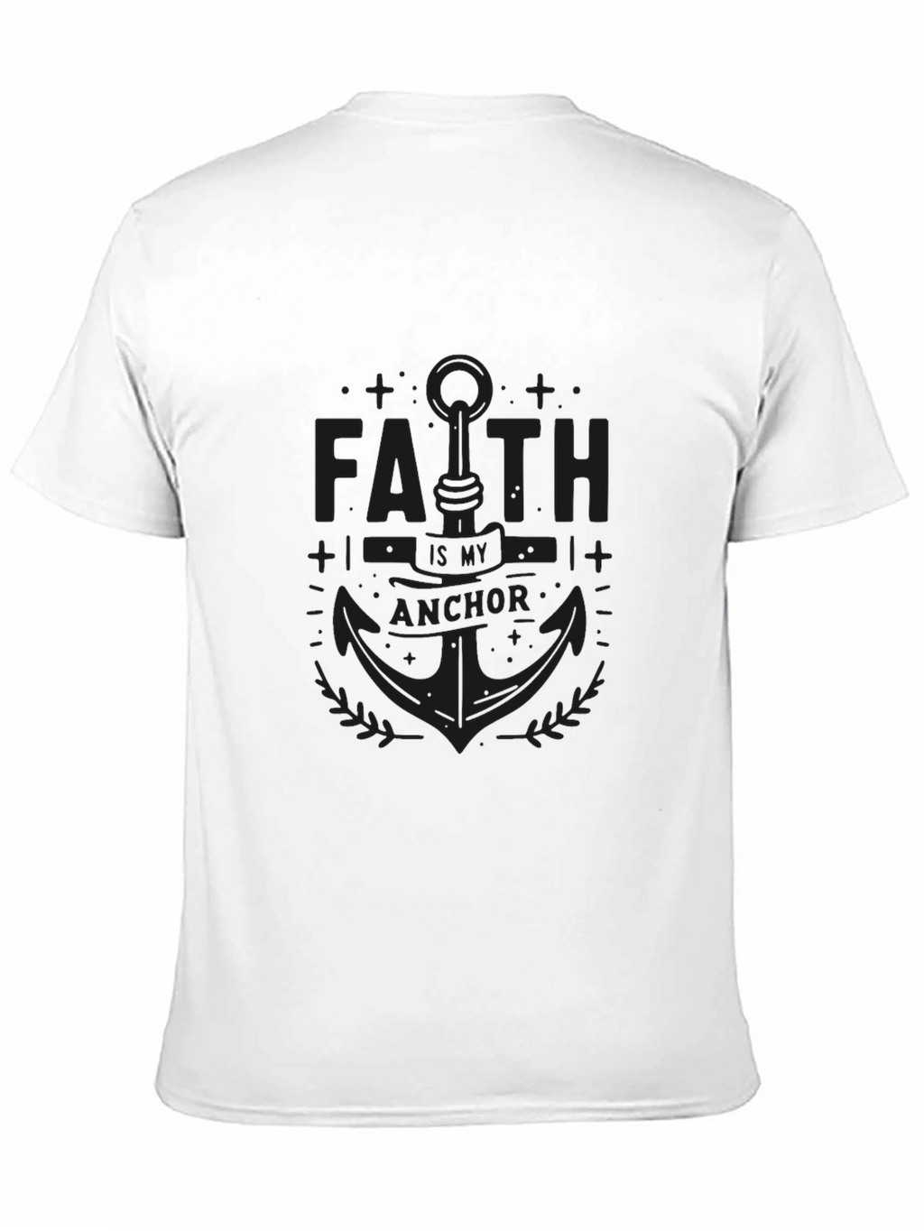 Faith Anchor Black Graphic Tee