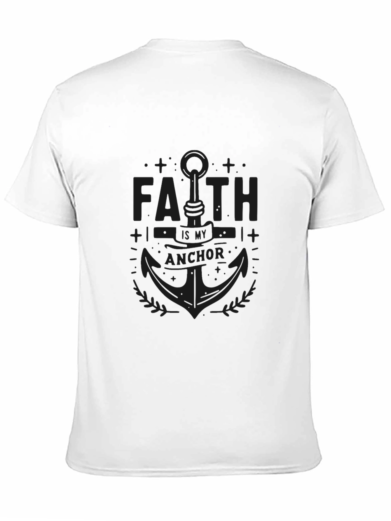 Faith Anchor Black Graphic Tee