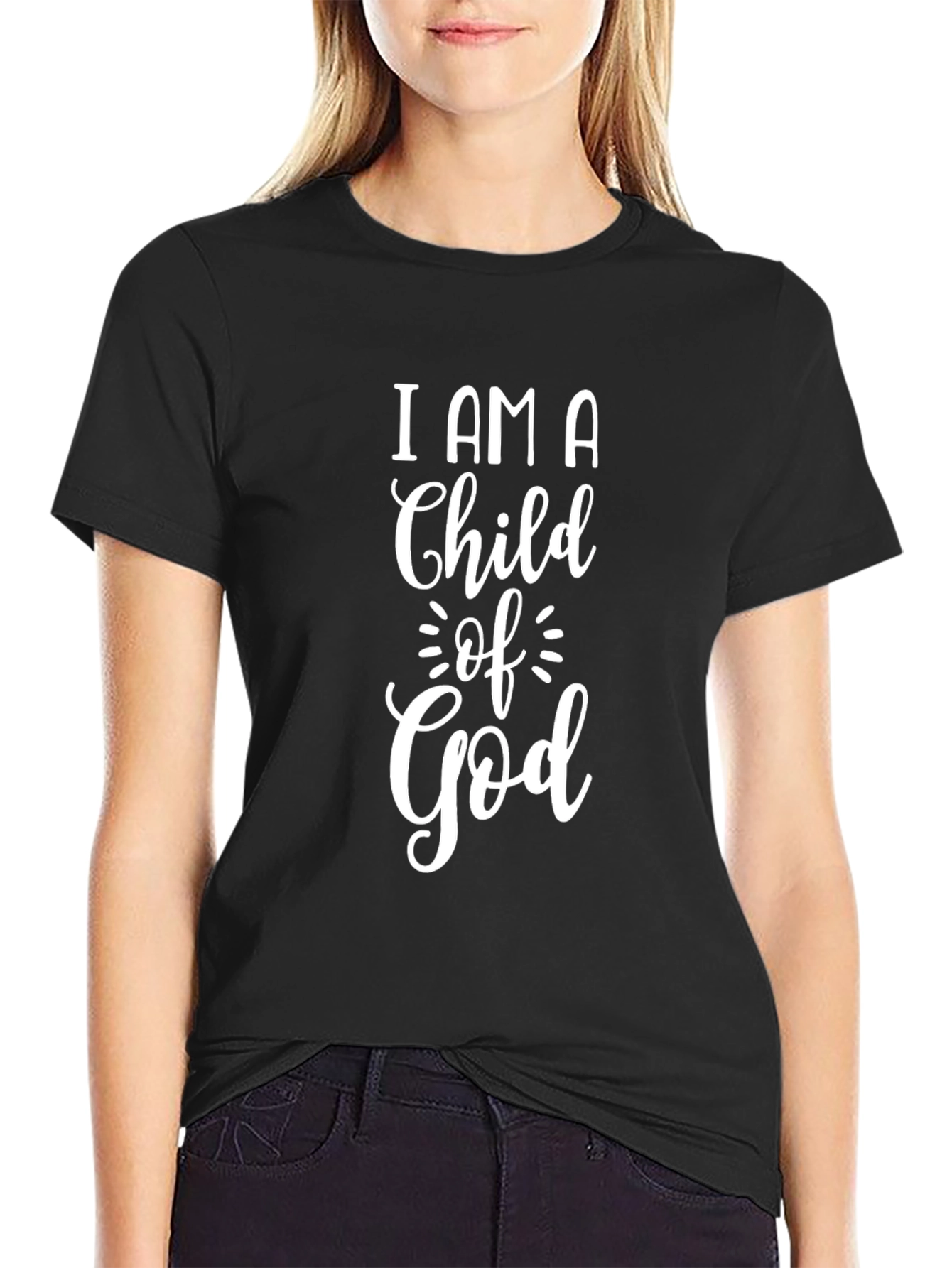 I Am A Child of God Christian Black T-Shirt