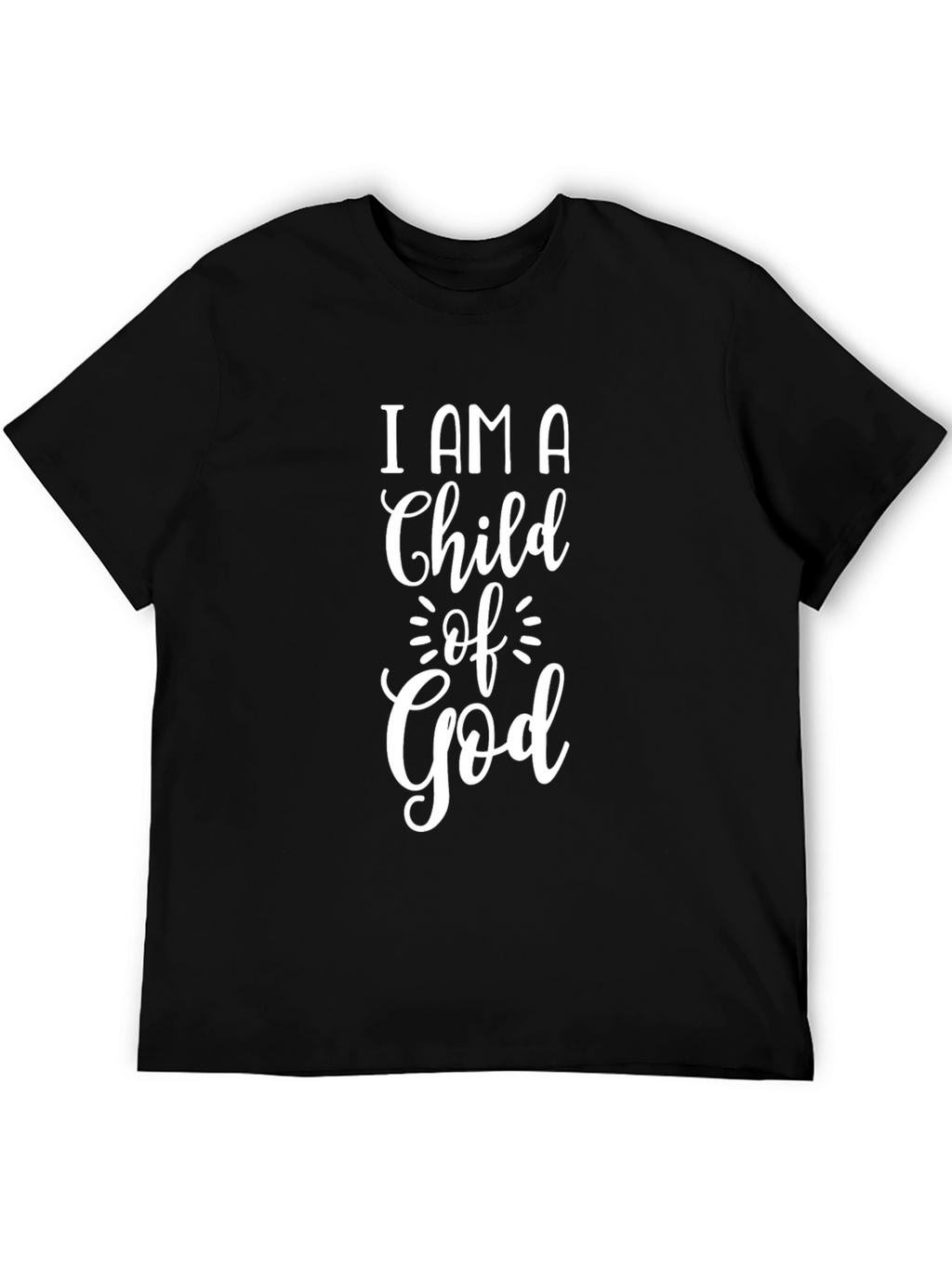 I Am A Child of God Christian Black T-Shirt