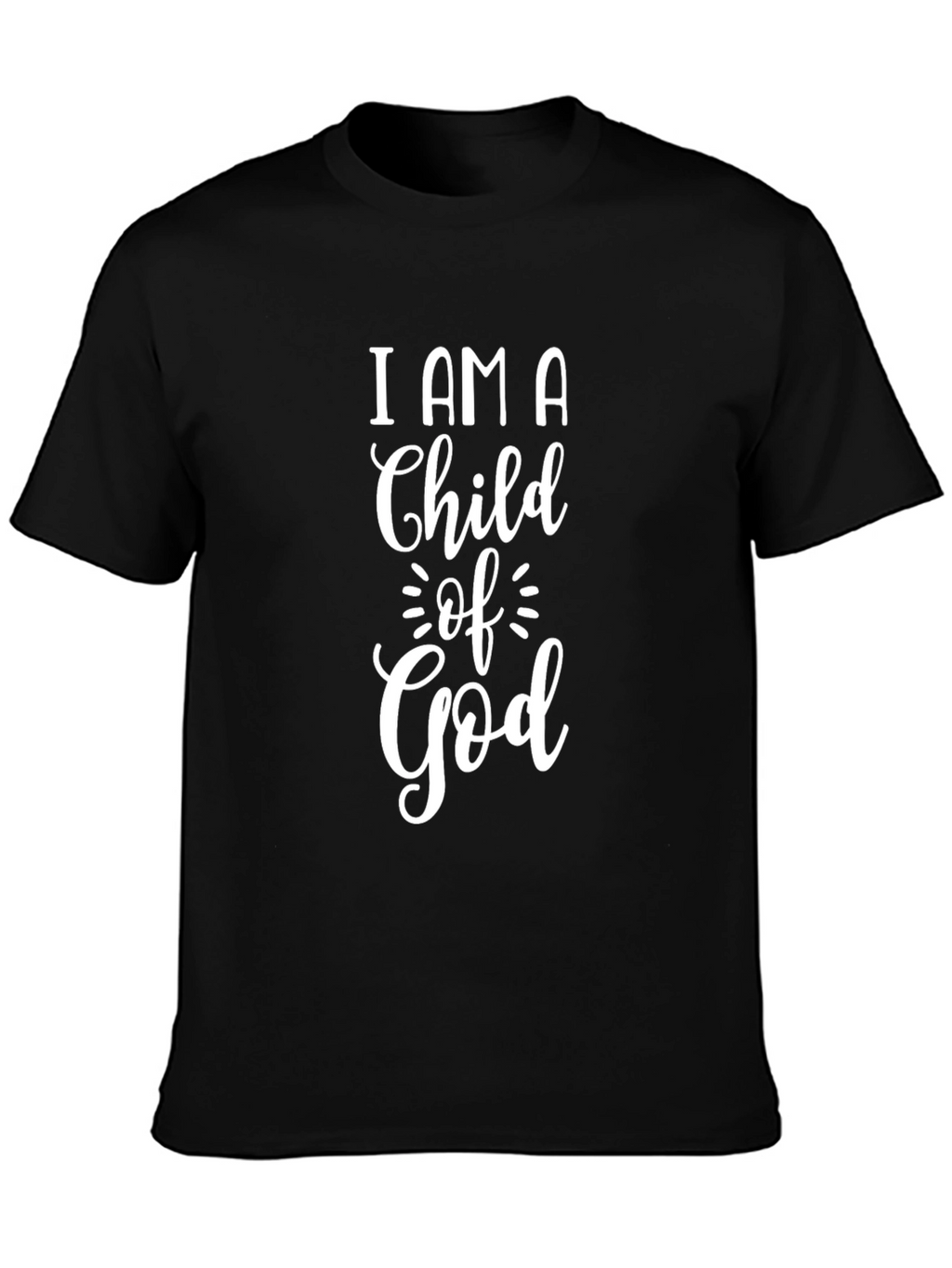 I Am A Child of God Christian Black T-Shirt