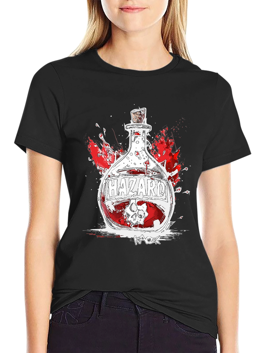 Hazard Potion Graphic Tee - Black Cotton Blend T-Shirt