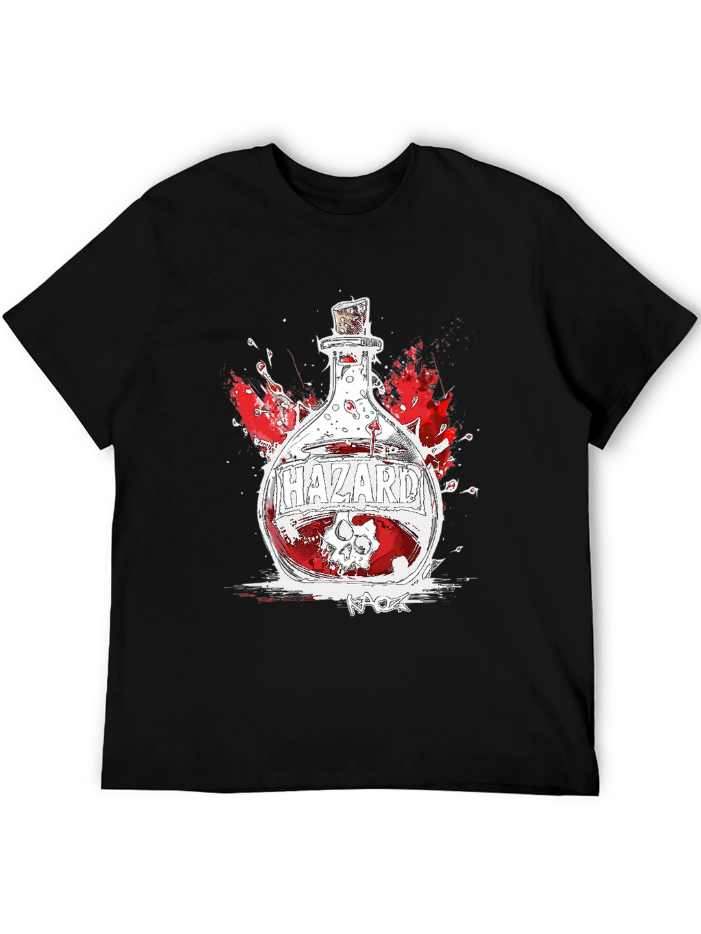 Hazard Potion Graphic Tee - Black Cotton Blend T-Shirt