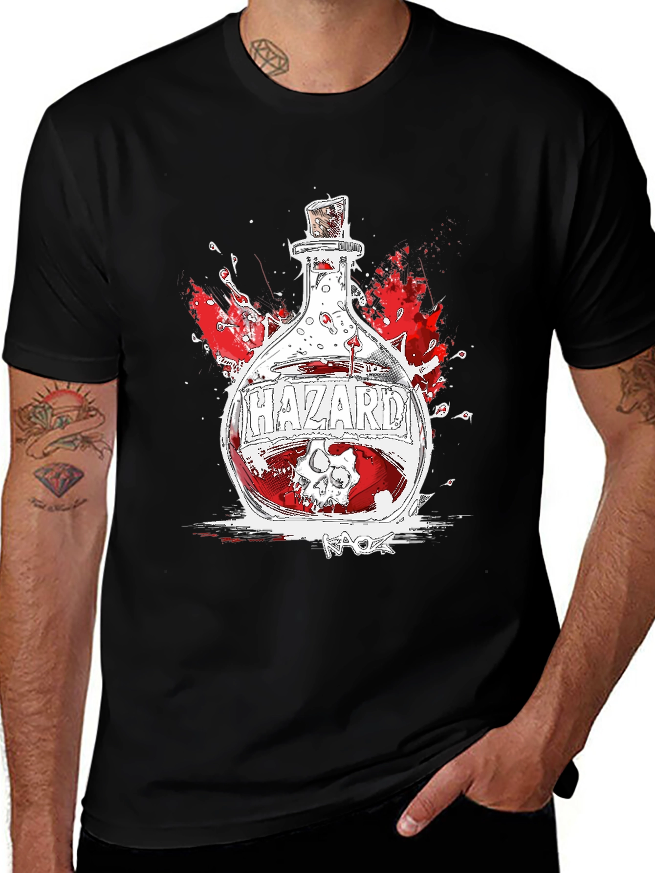 Hazard Potion Graphic Tee - Black Cotton Blend T-Shirt