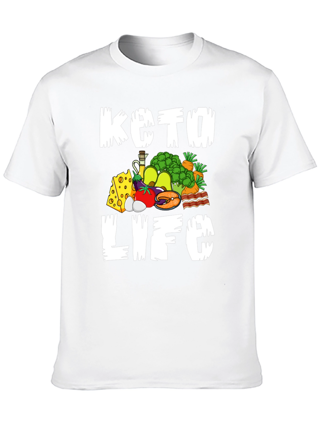 Keto Life Graphic T-Shirt Black Casual