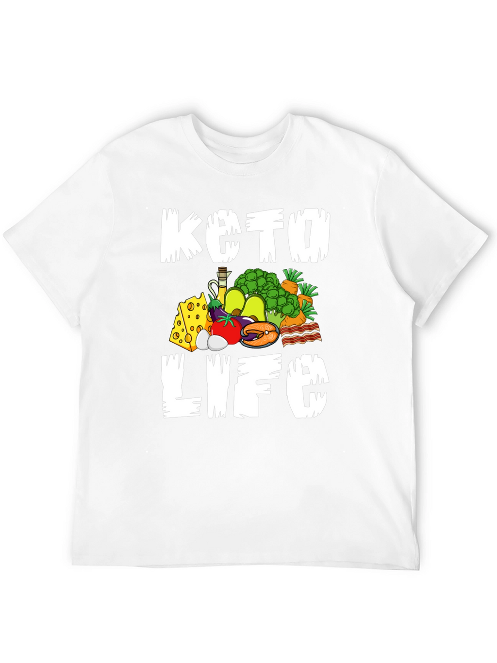 Keto Life Graphic T-Shirt Black Casual