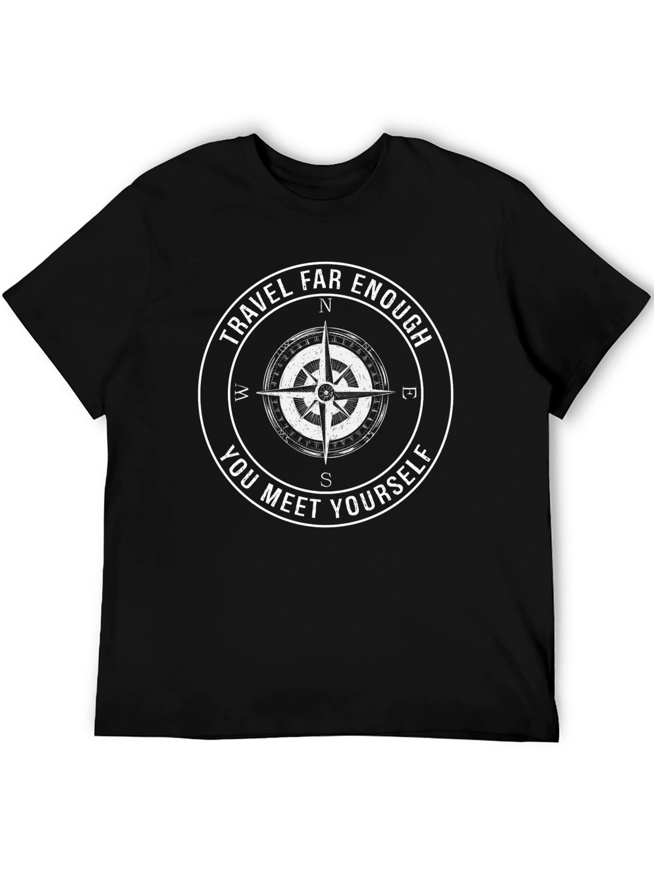 Travel Far Enough Compass Graphic Tee