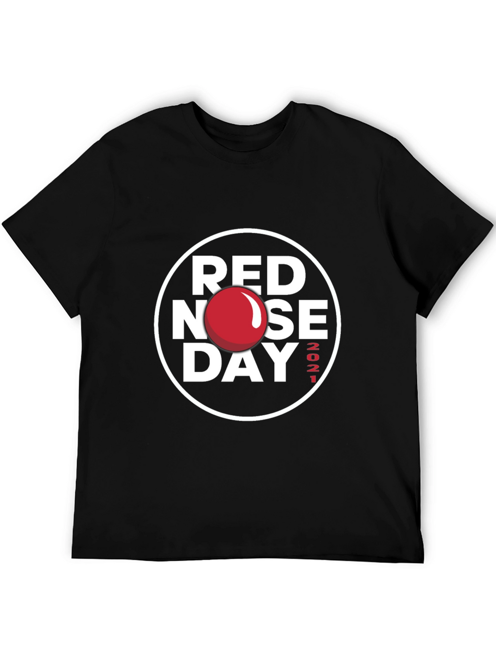 Red Nose Day 2021 T-Shirt - Classic Black Tee