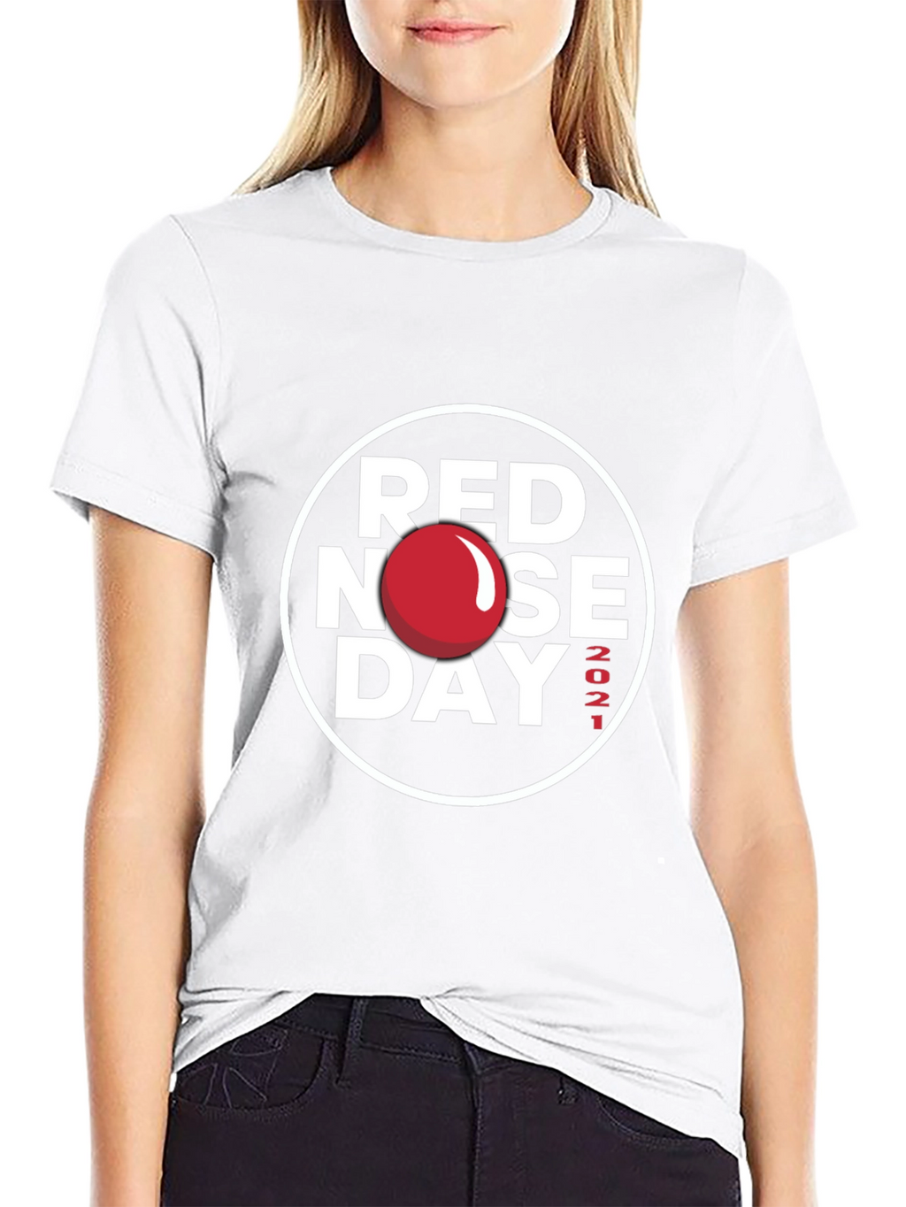 Red Nose Day 2021 T-Shirt - Classic Black Tee