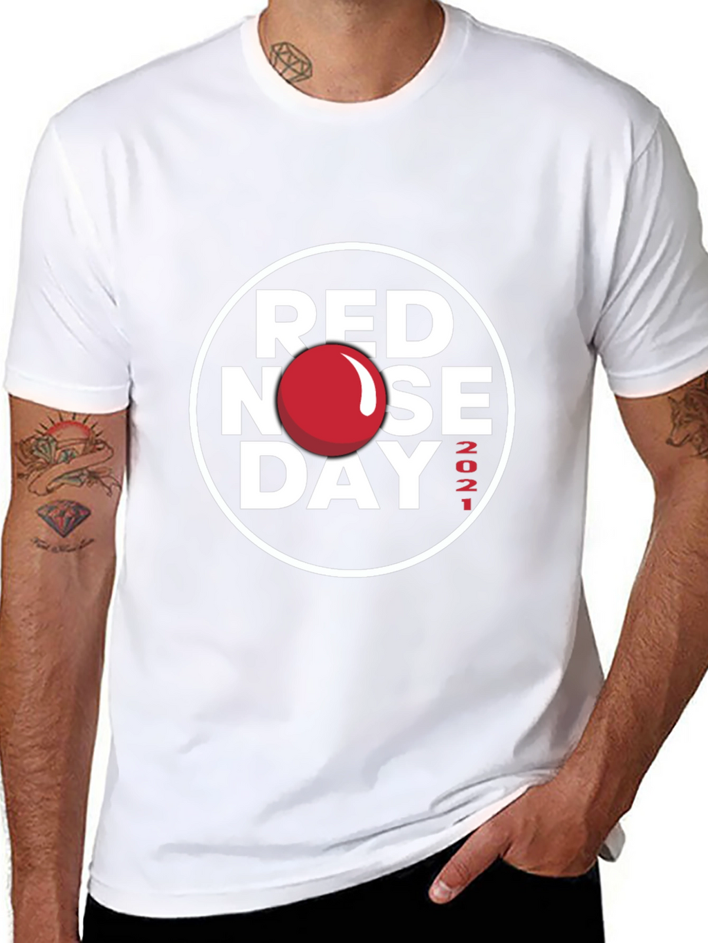 Red Nose Day 2021 T-Shirt - Classic Black Tee