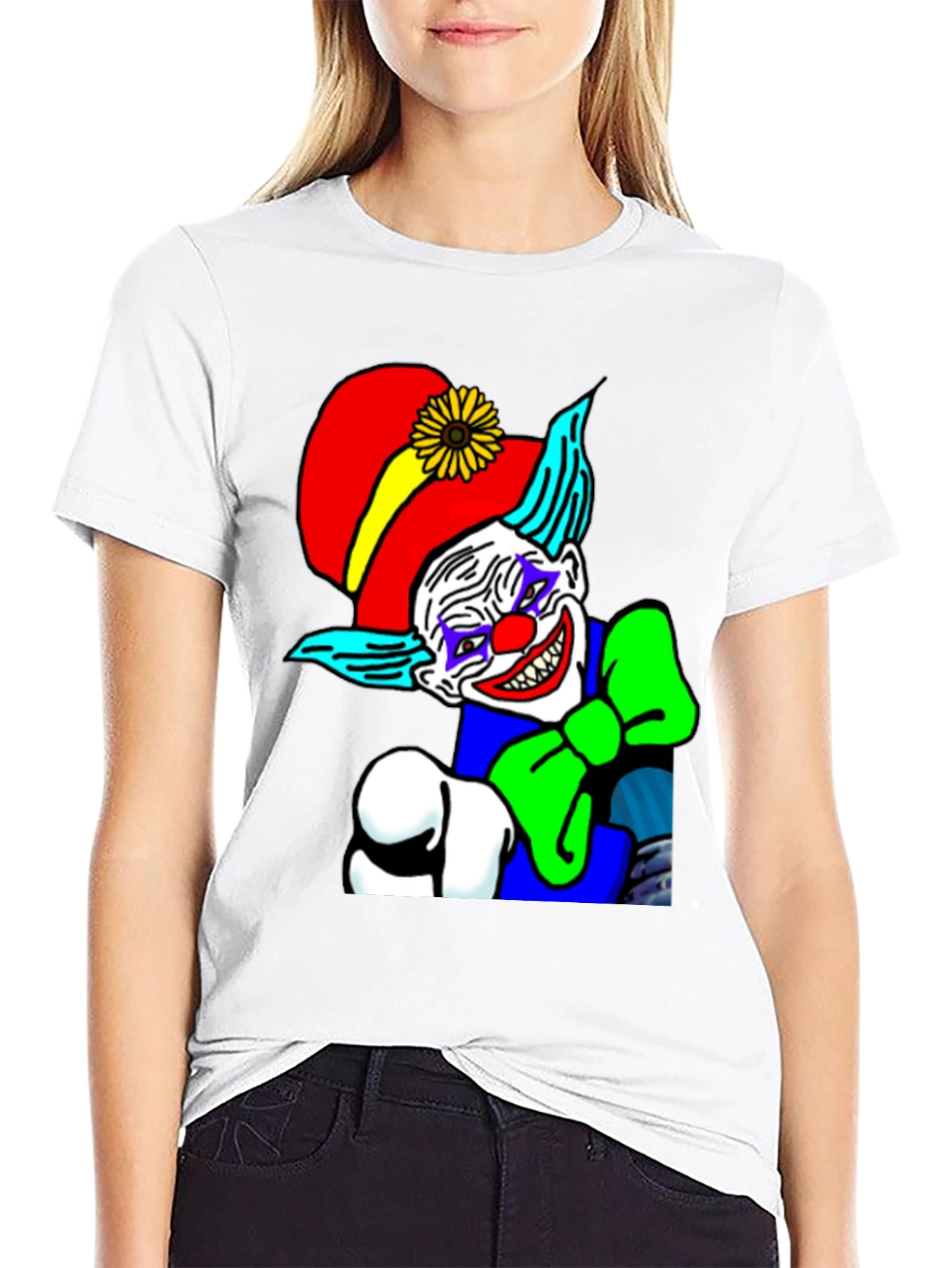 Creepy Clown Graphic Tee - Dark Humor T-Shirt