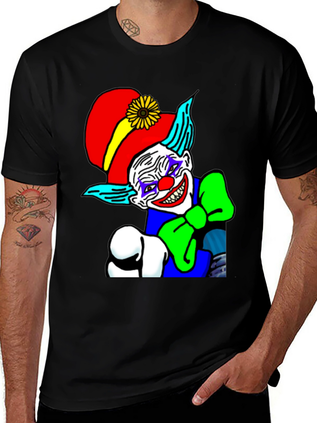 Creepy Clown Graphic Tee - Dark Humor T-Shirt