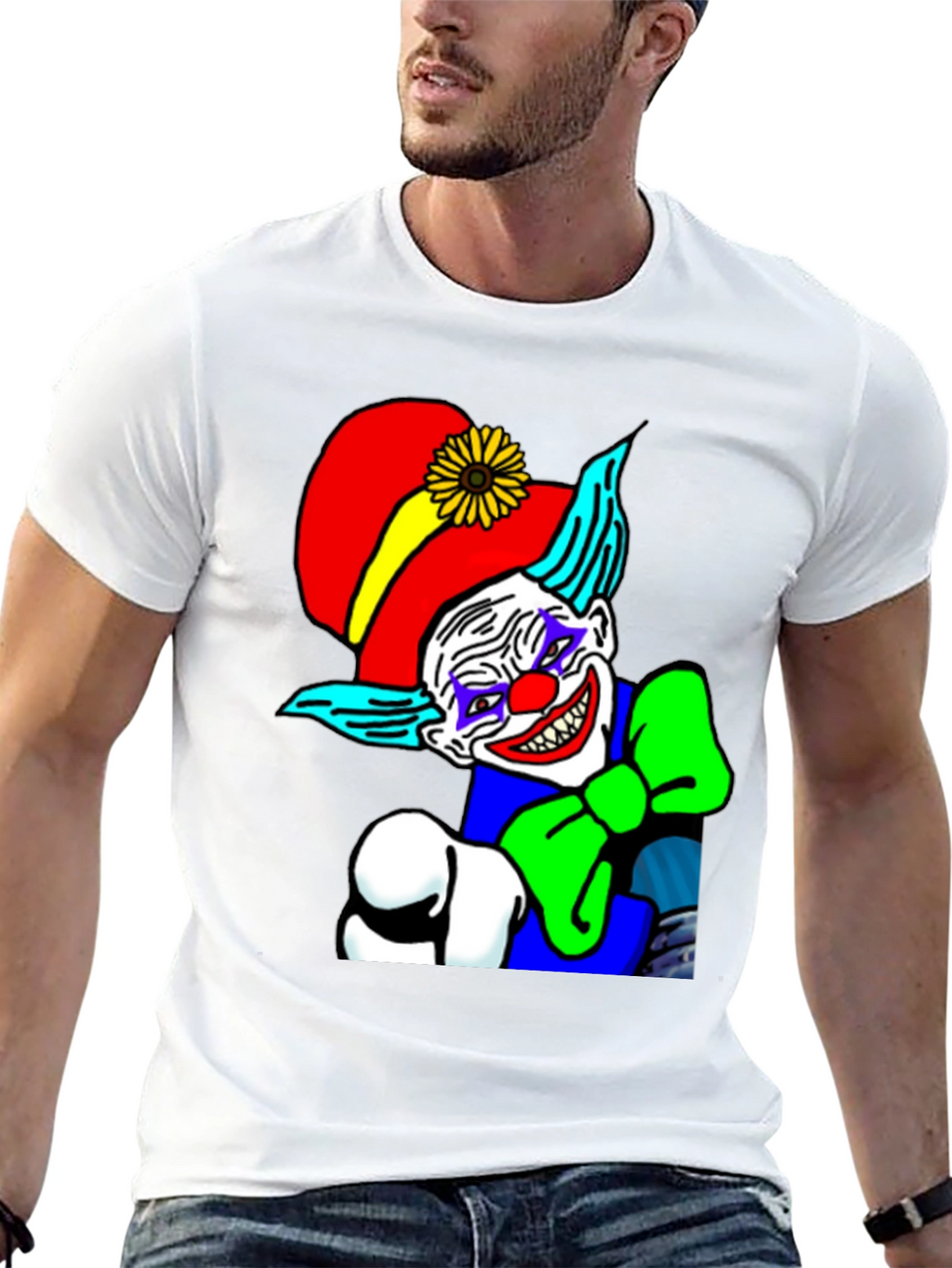 Creepy Clown Graphic Tee - Dark Humor T-Shirt