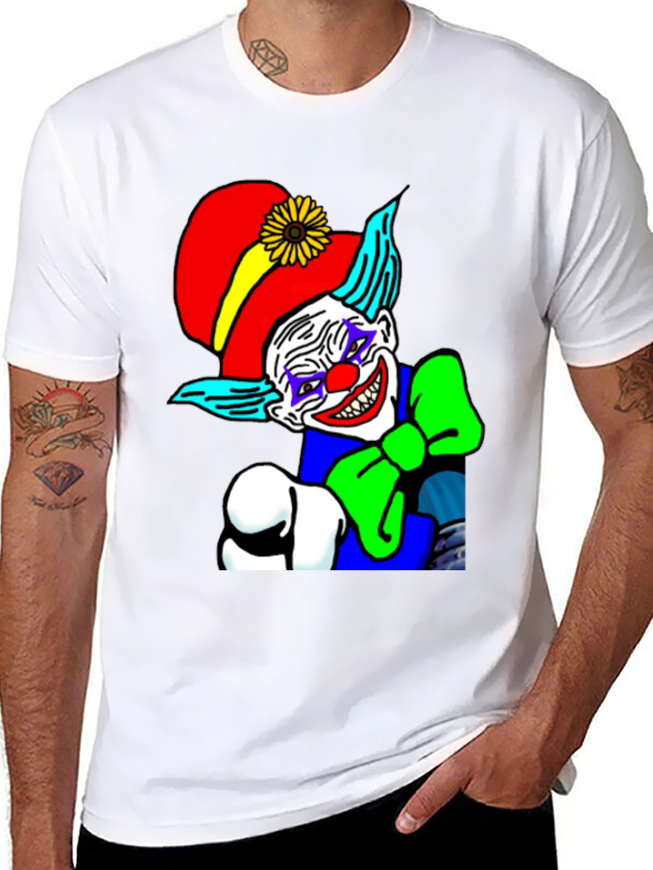 Creepy Clown Graphic Tee - Dark Humor T-Shirt