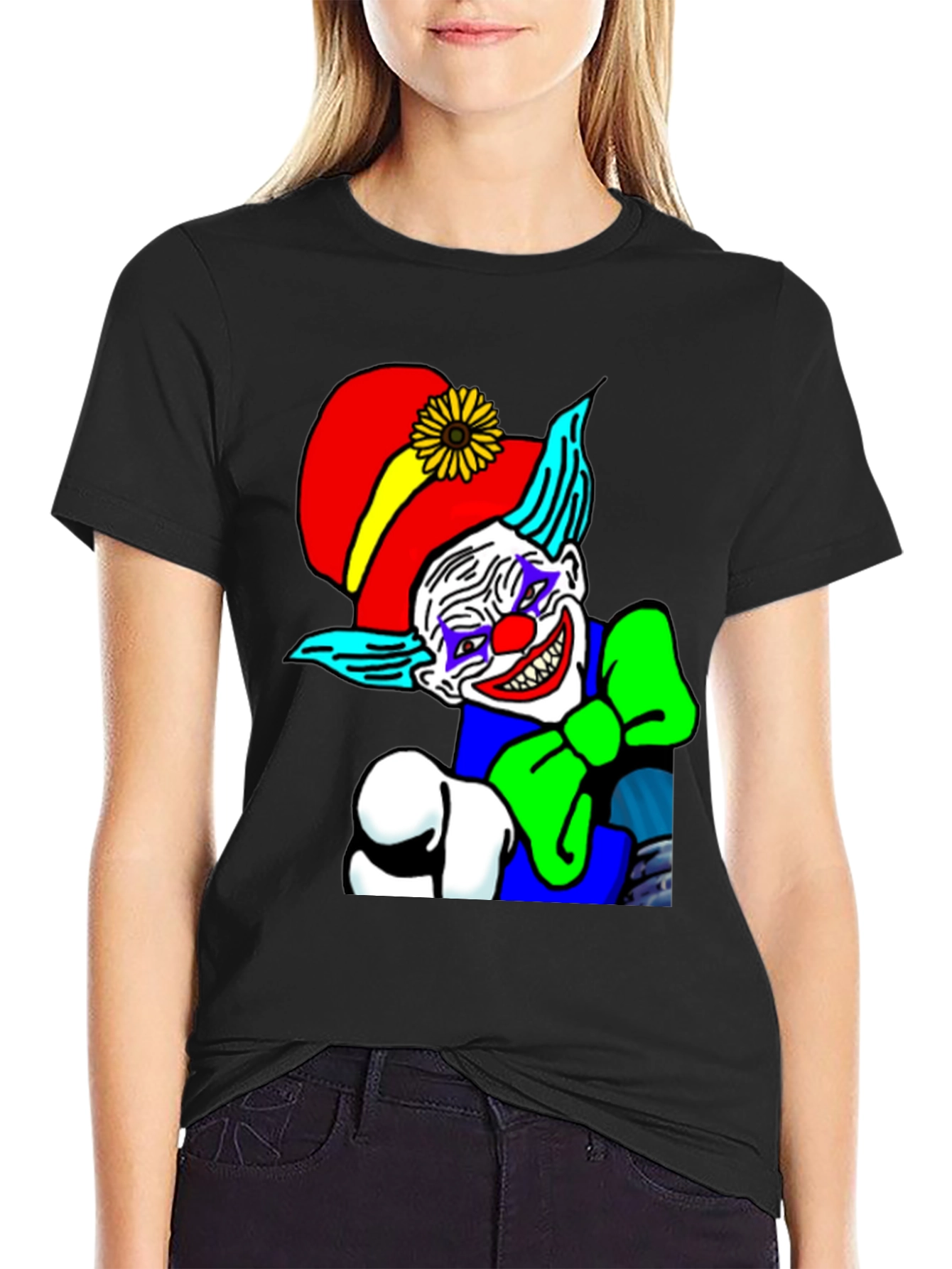 Creepy Clown Graphic Tee - Dark Humor T-Shirt