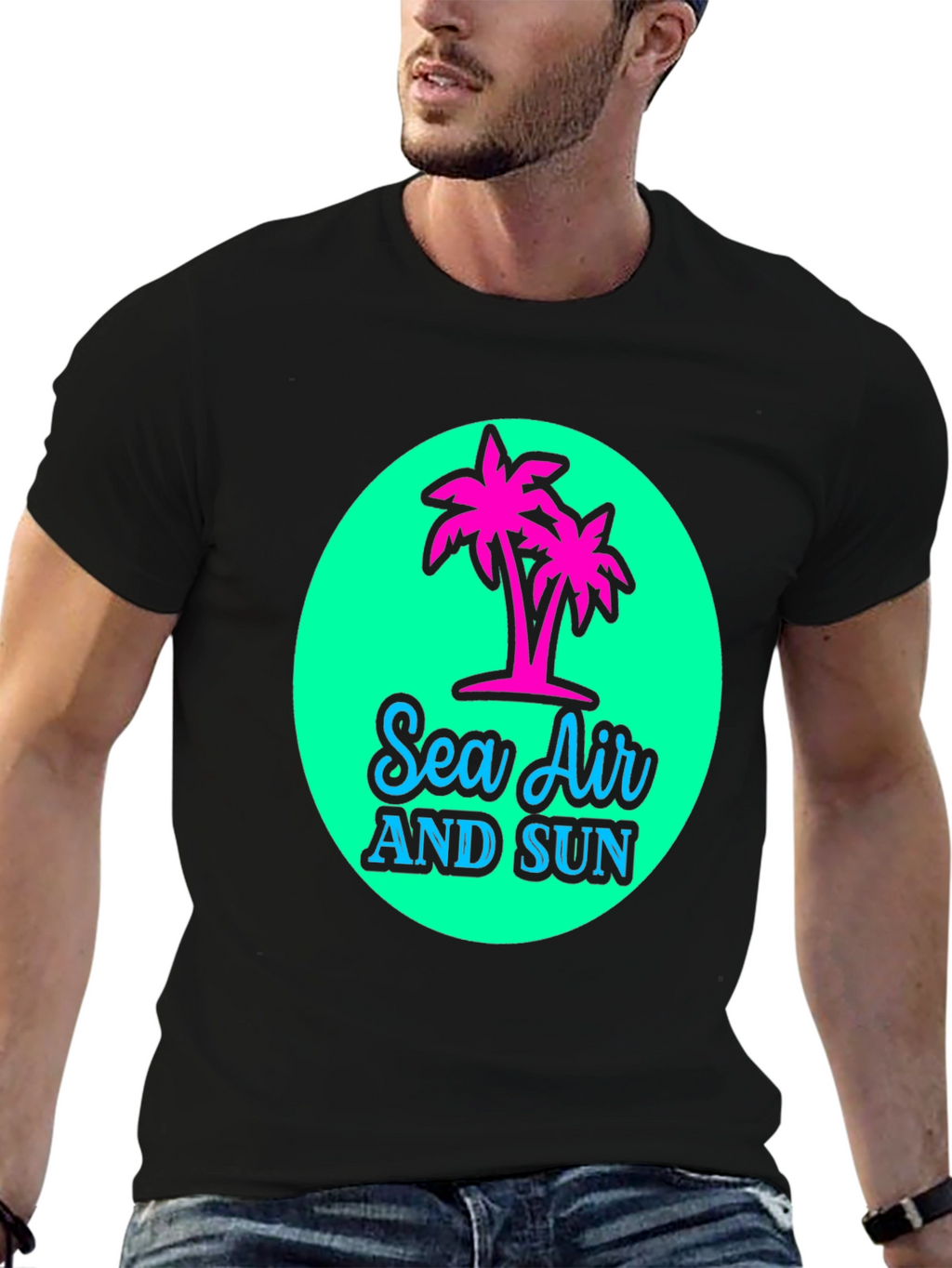 Sea Air and Sun Graphic Tee - Tropical Vibes