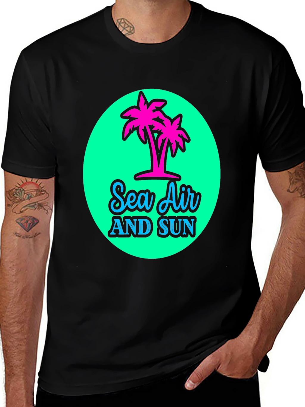 Sea Air and Sun Graphic Tee - Tropical Vibes