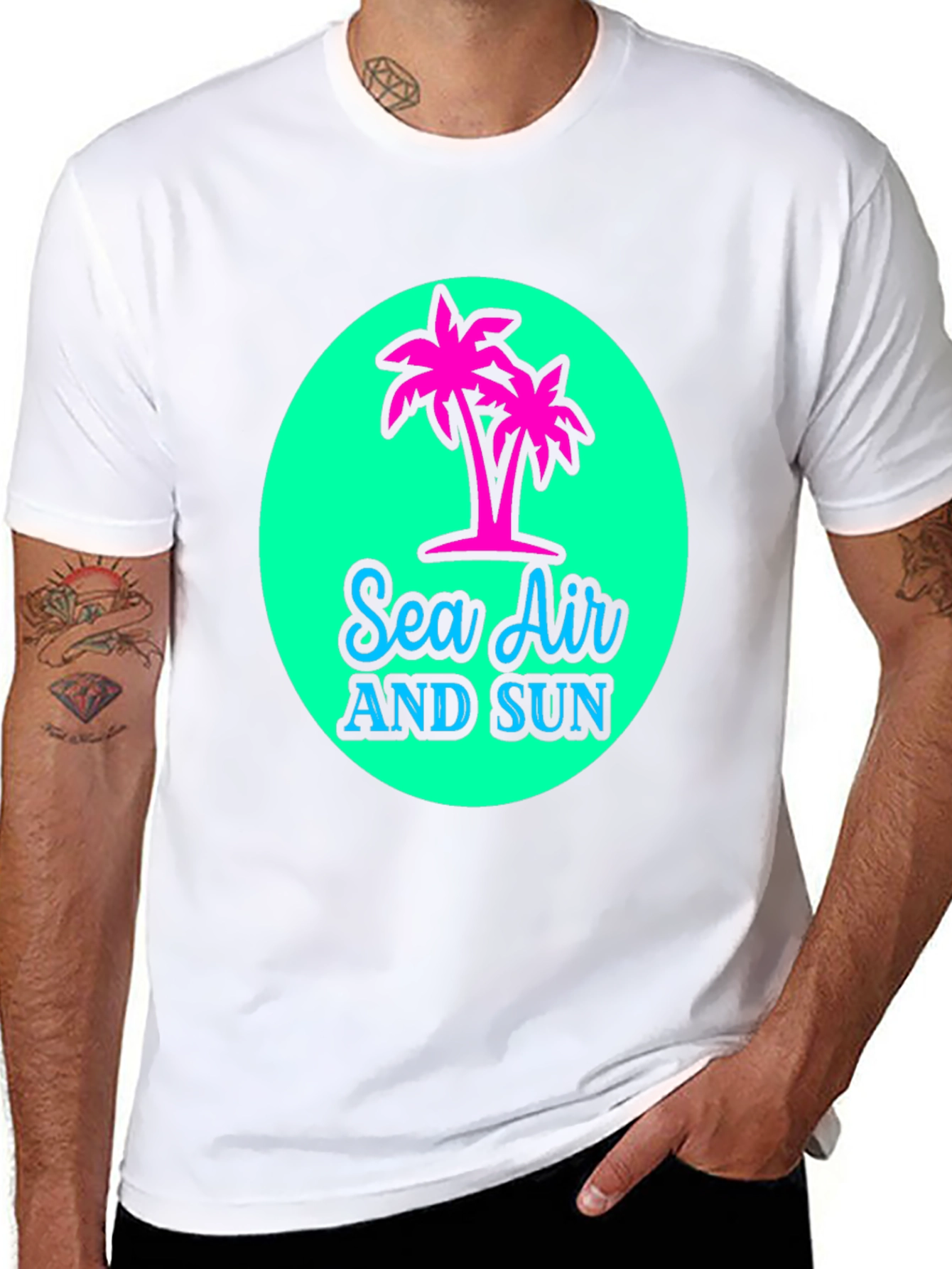 Sea Air and Sun Graphic Tee - Tropical Vibes