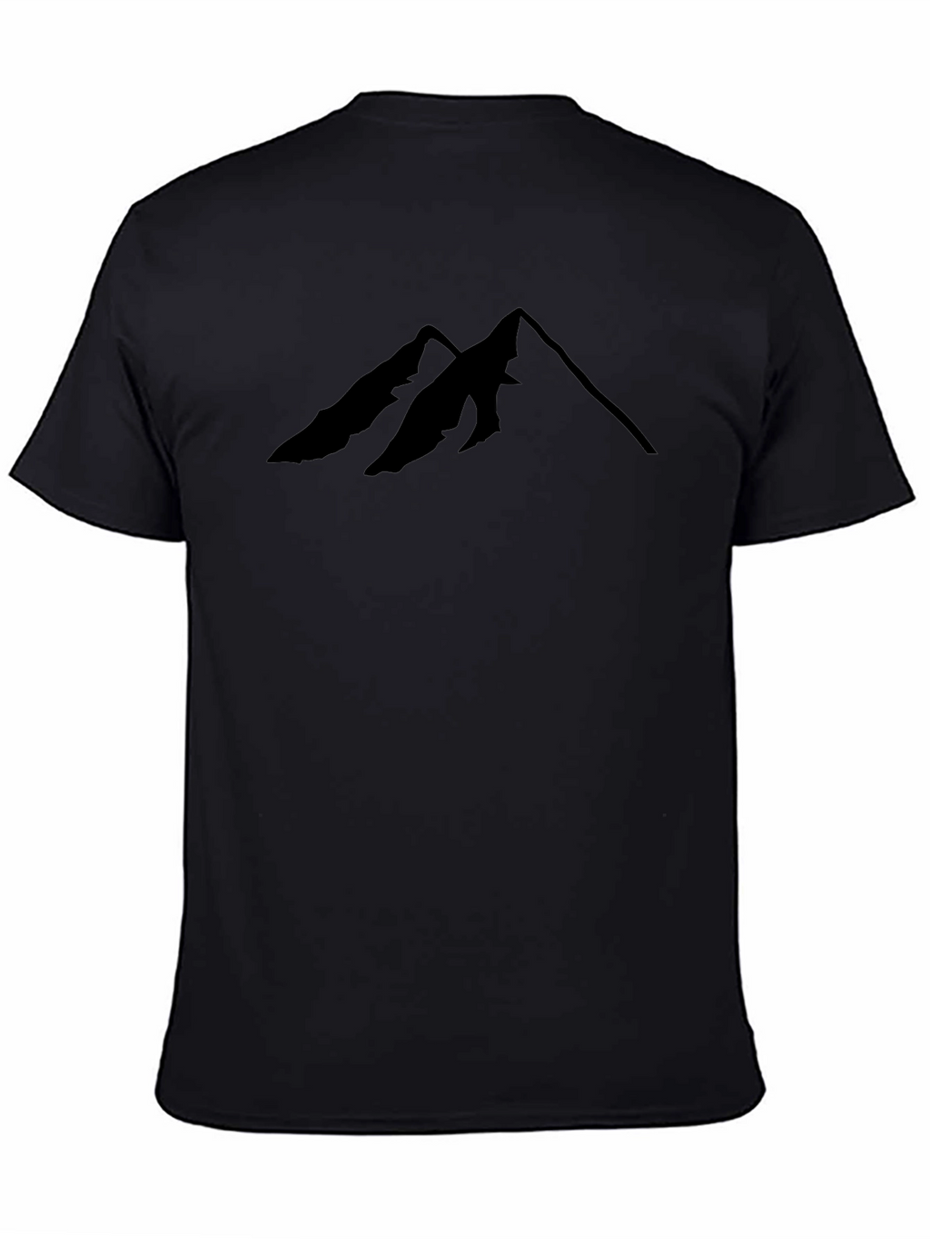 Minimalist Mountain Peak Black T-Shirt