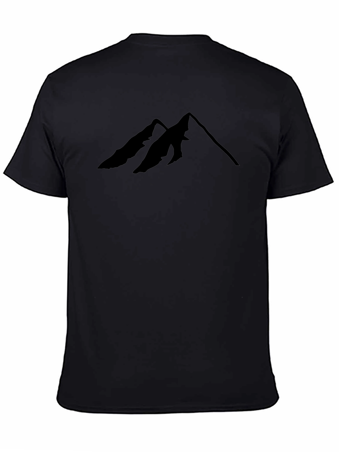 Minimalist Mountain Peak Black T-Shirt