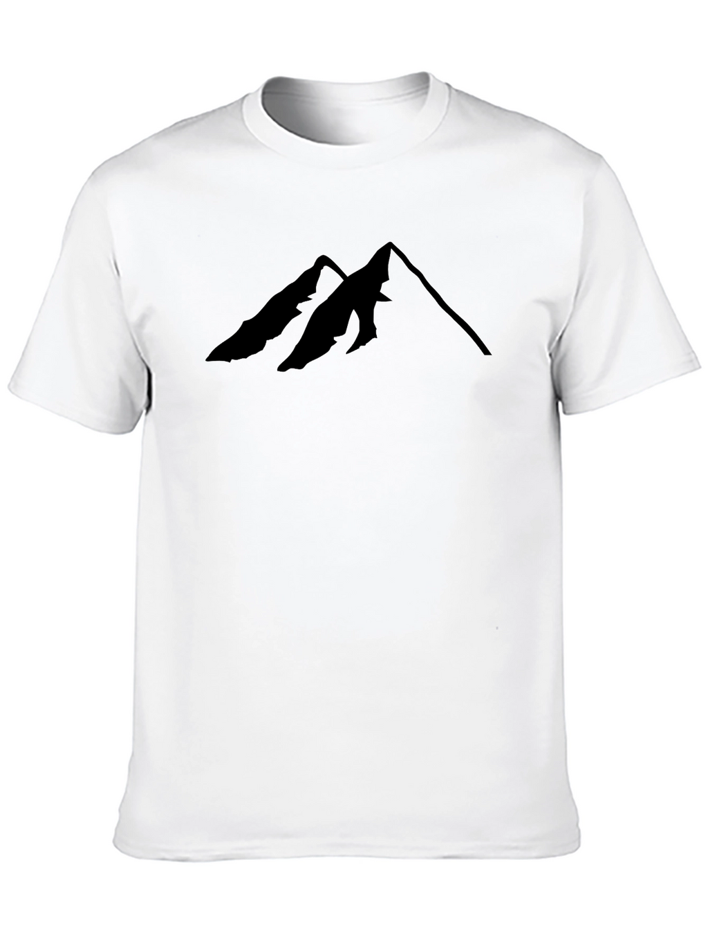 Minimalist Mountain Peak Black T-Shirt