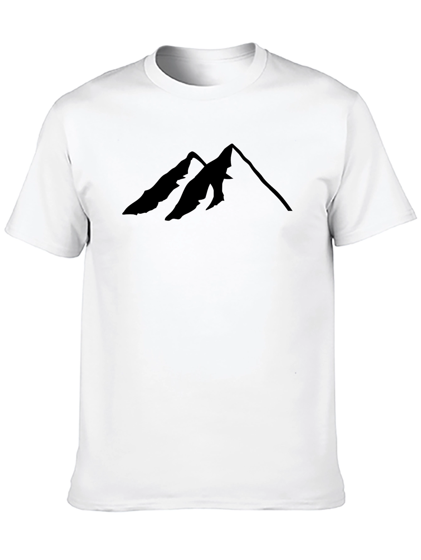 Minimalist Mountain Peak Black T-Shirt