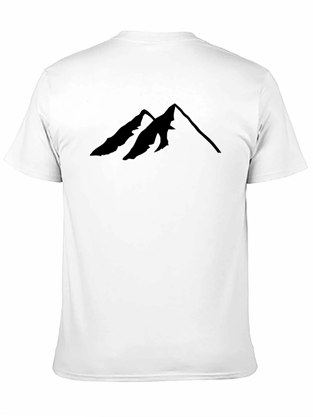Minimalist Mountain Peak Black T-Shirt