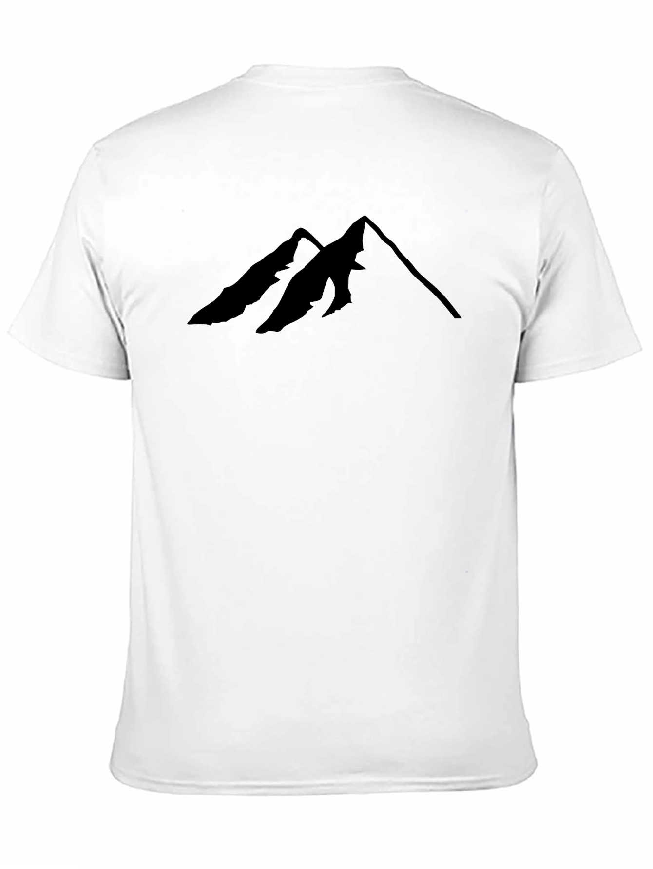 Minimalist Mountain Peak Black T-Shirt