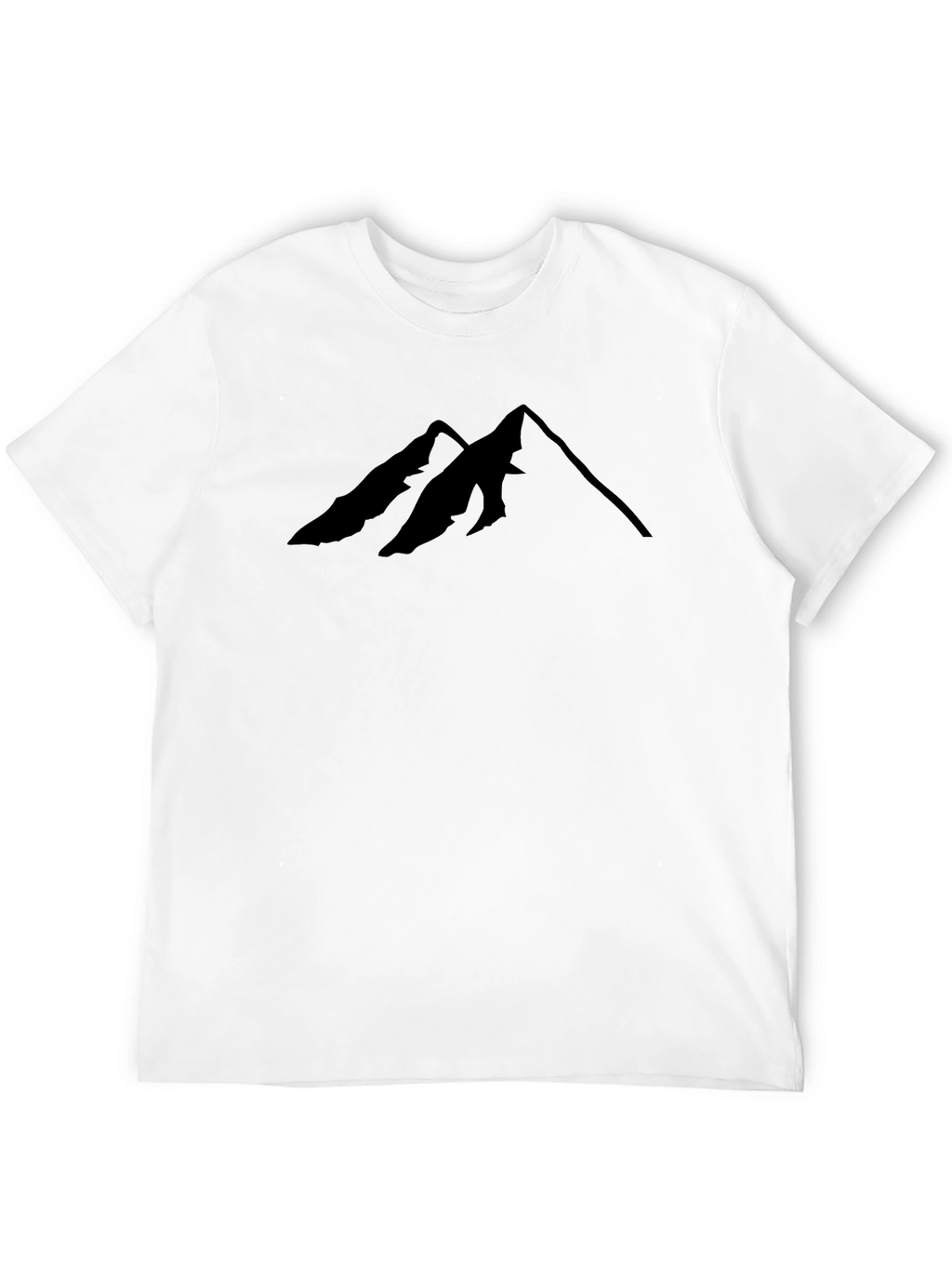 Minimalist Mountain Peak Black T-Shirt
