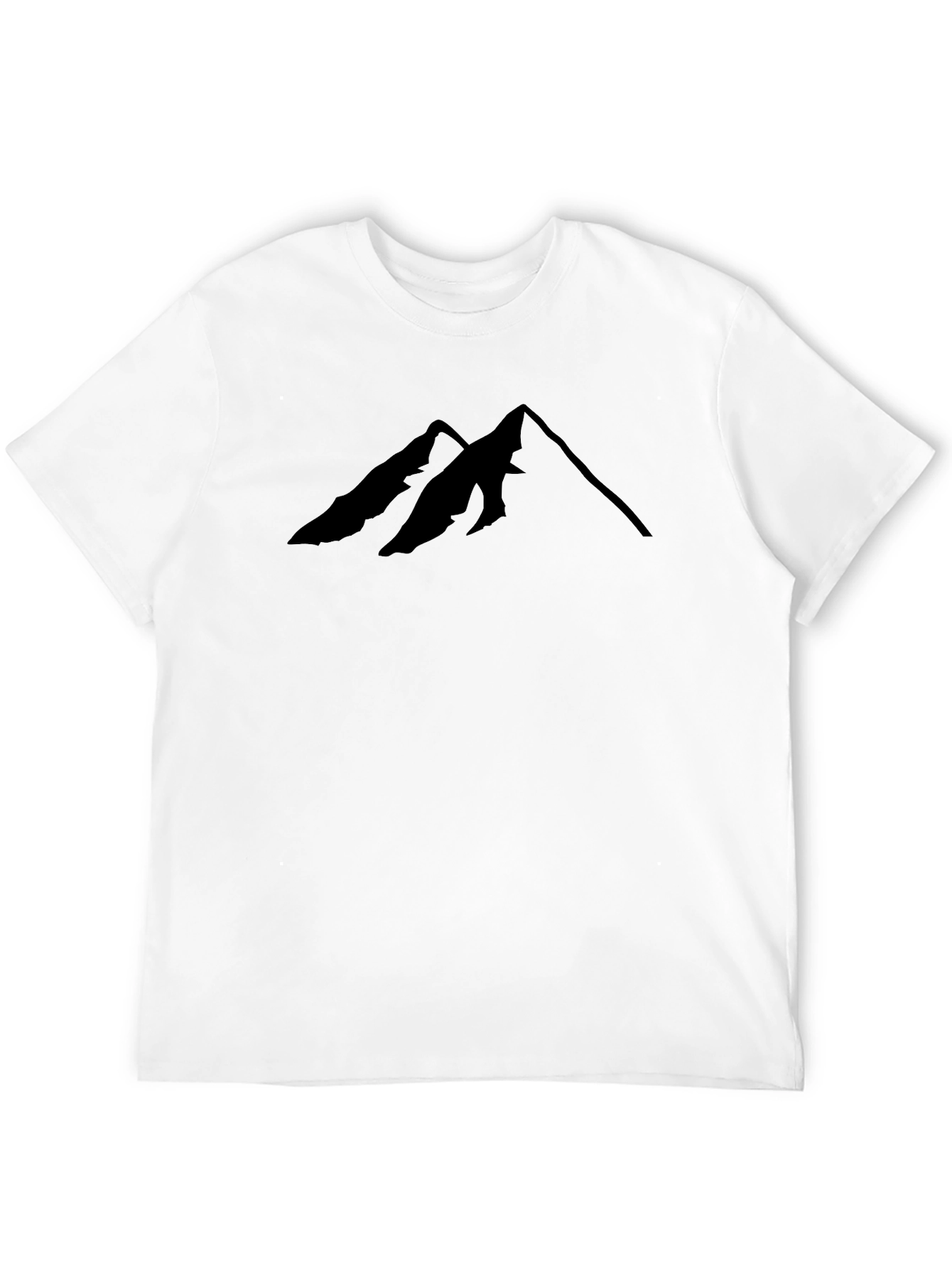 Minimalist Mountain Peak Black T-Shirt