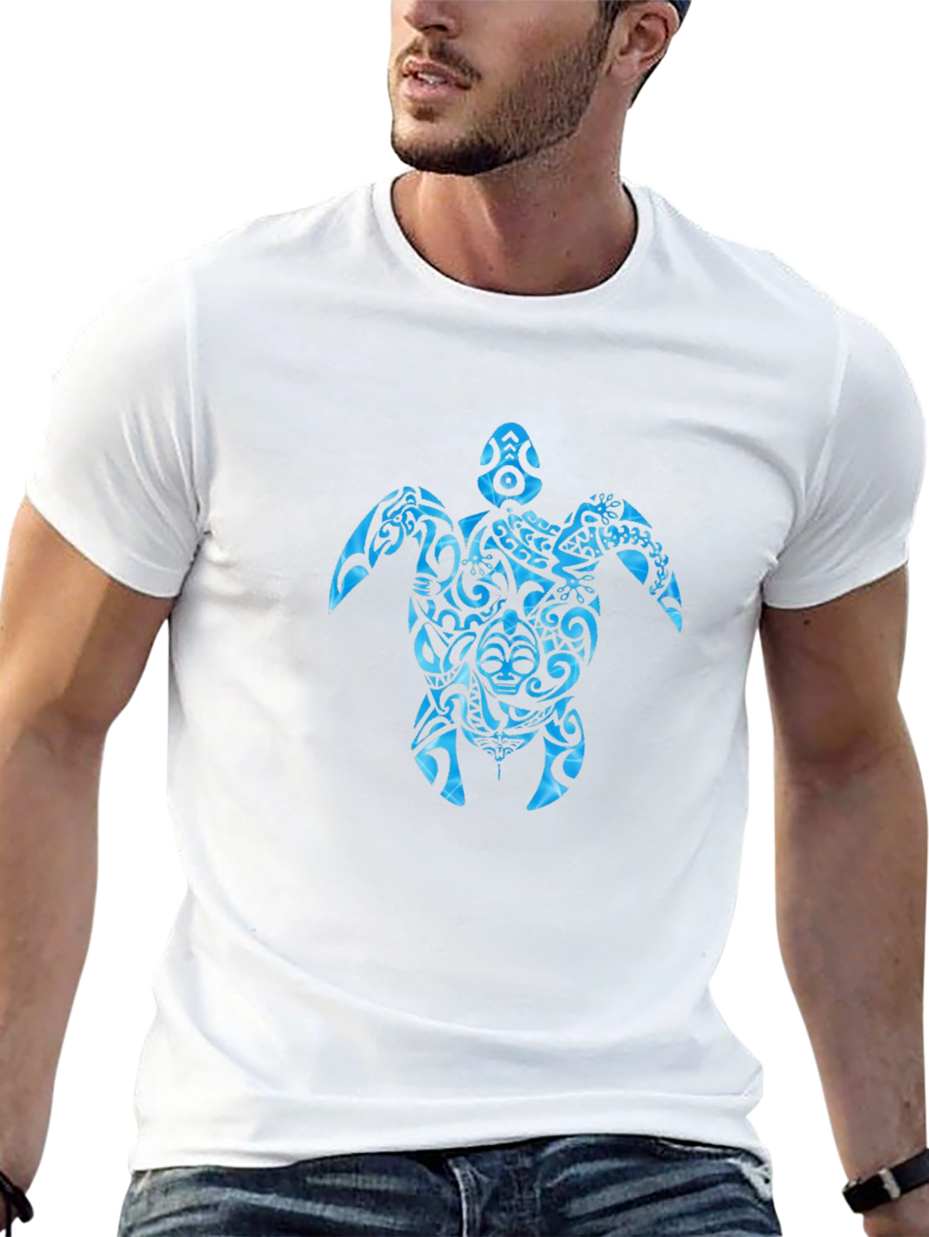Tribal Turtle Graphic Print T-Shirt