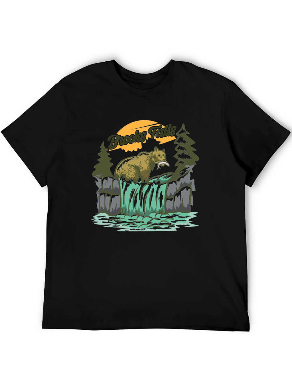 Brooks Falls Bear T-Shirt - Nature Graphic Tee