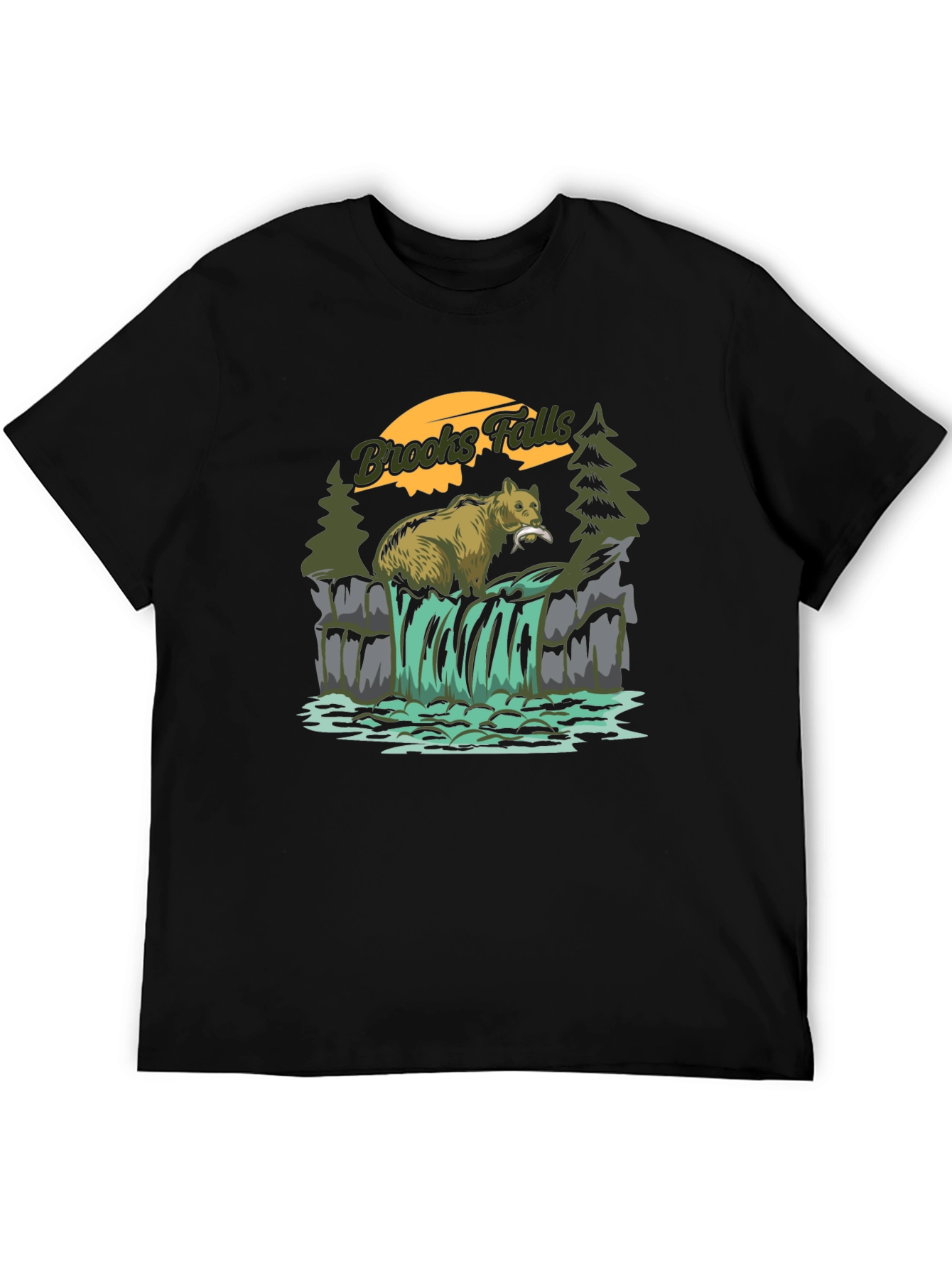 Brooks Falls Bear T-Shirt - Nature Graphic Tee
