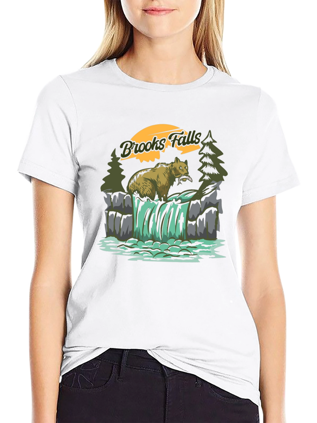 Brooks Falls Bear T-Shirt - Nature Graphic Tee