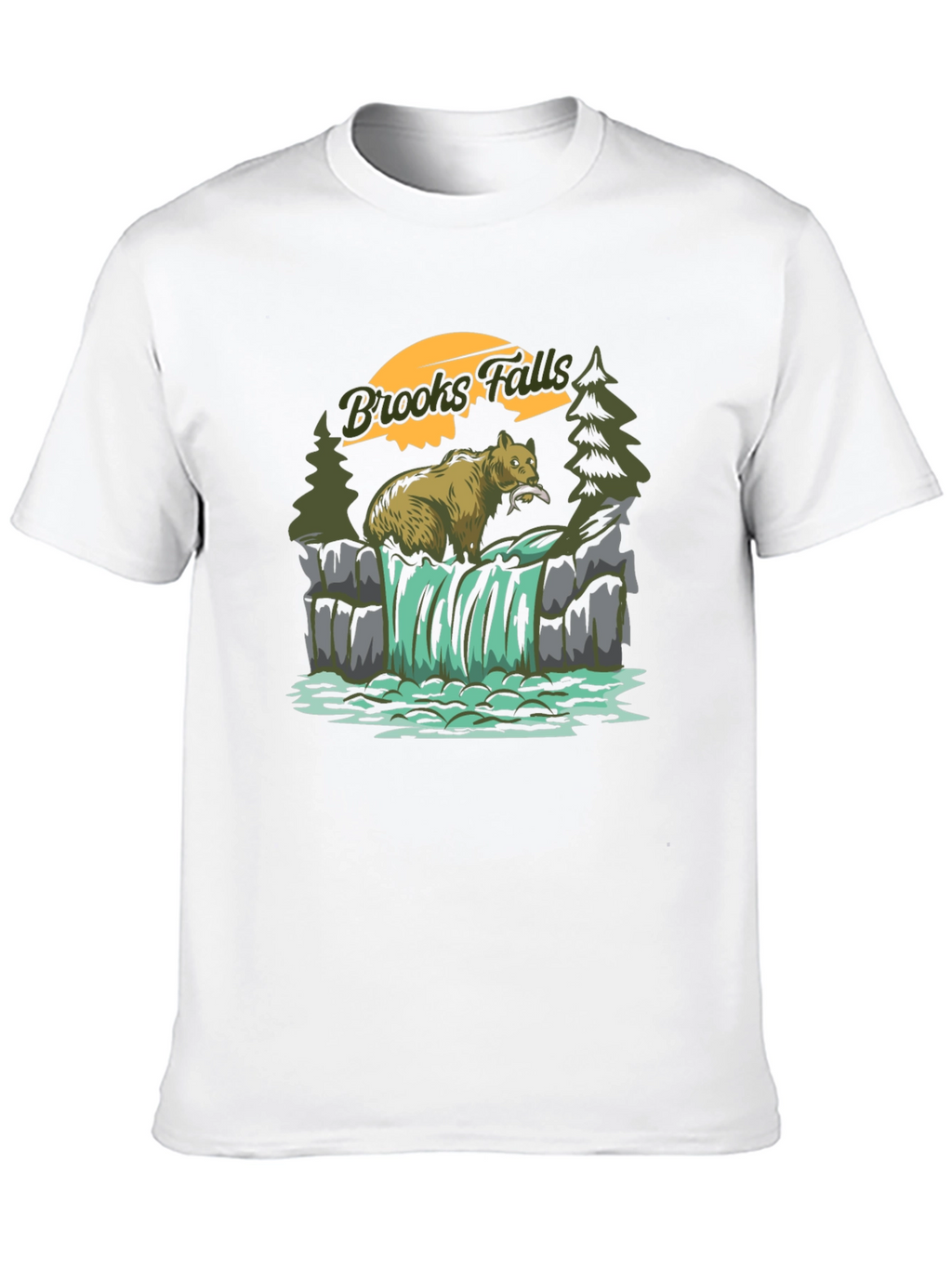 Brooks Falls Bear T-Shirt - Nature Graphic Tee