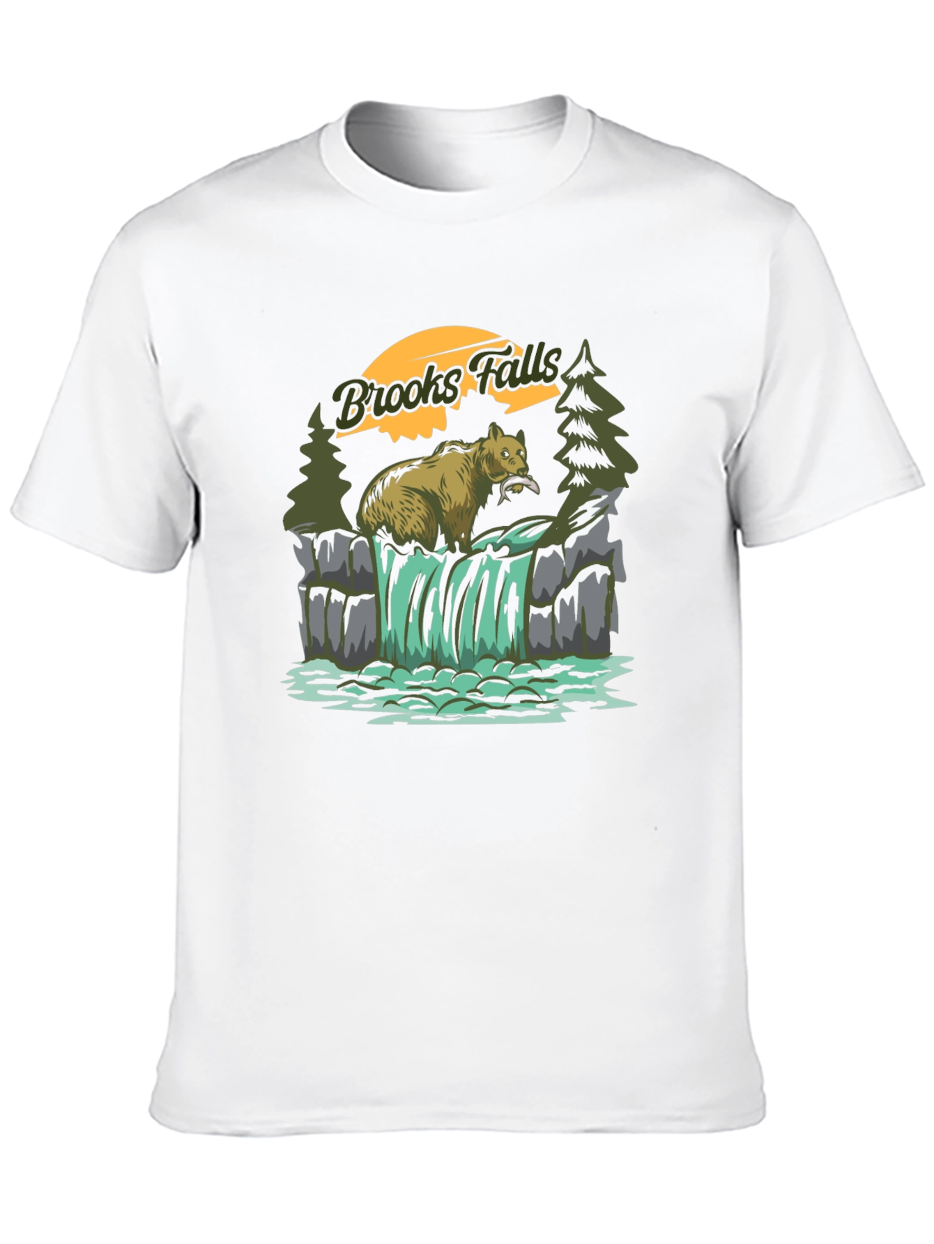 Brooks Falls Bear T-Shirt - Nature Graphic Tee