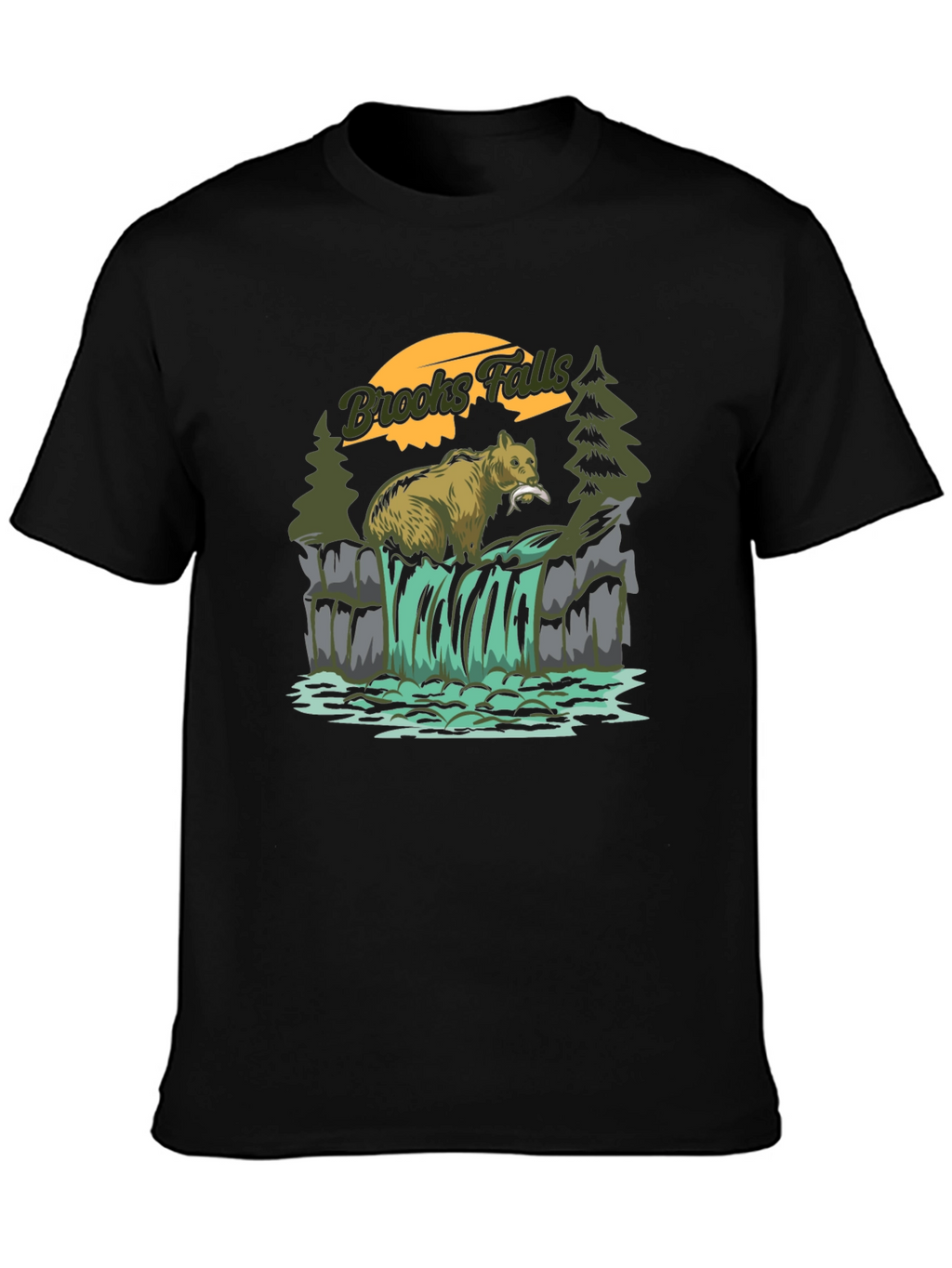 Brooks Falls Bear T-Shirt - Nature Graphic Tee