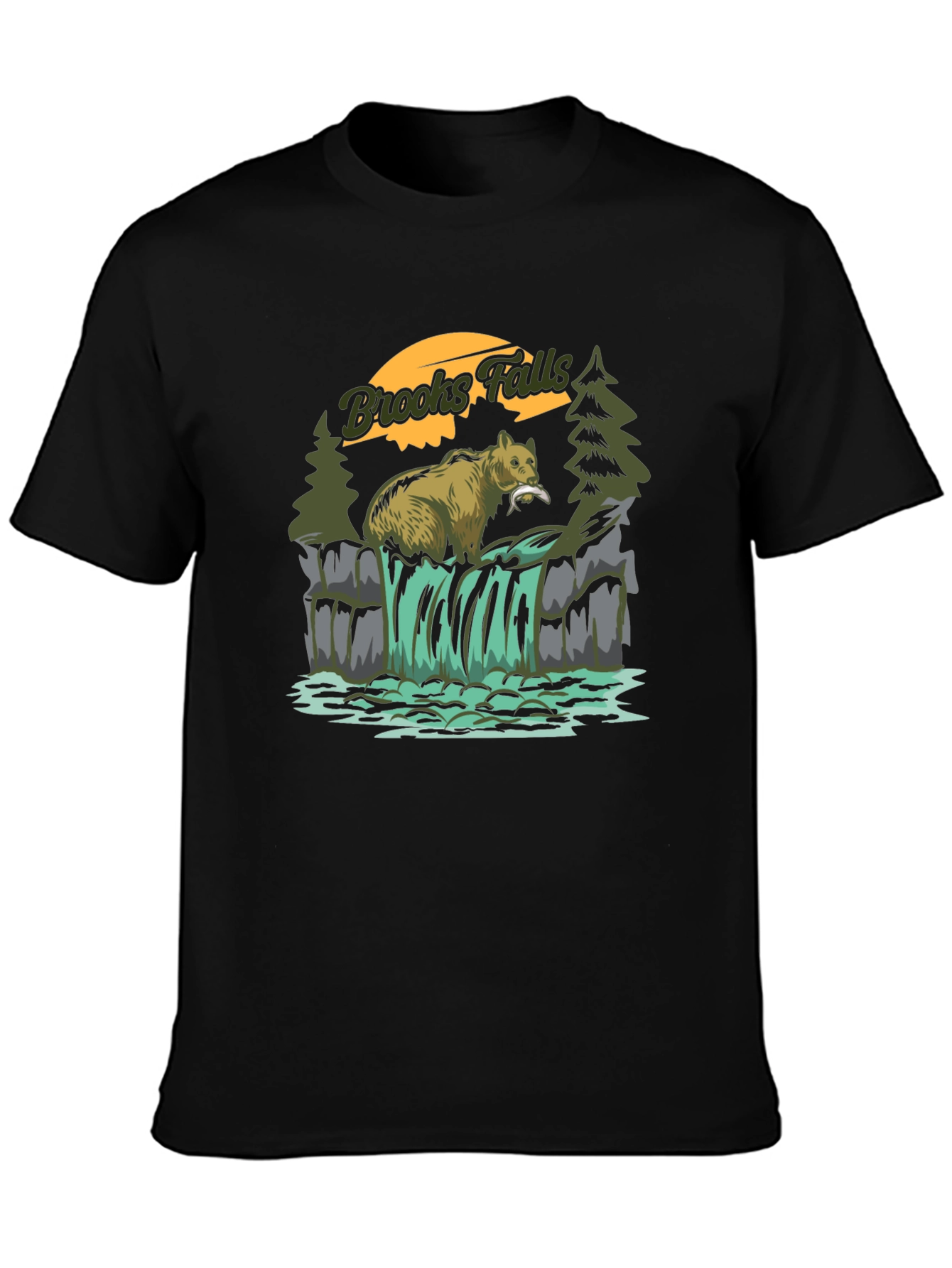 Brooks Falls Bear T-Shirt - Nature Graphic Tee