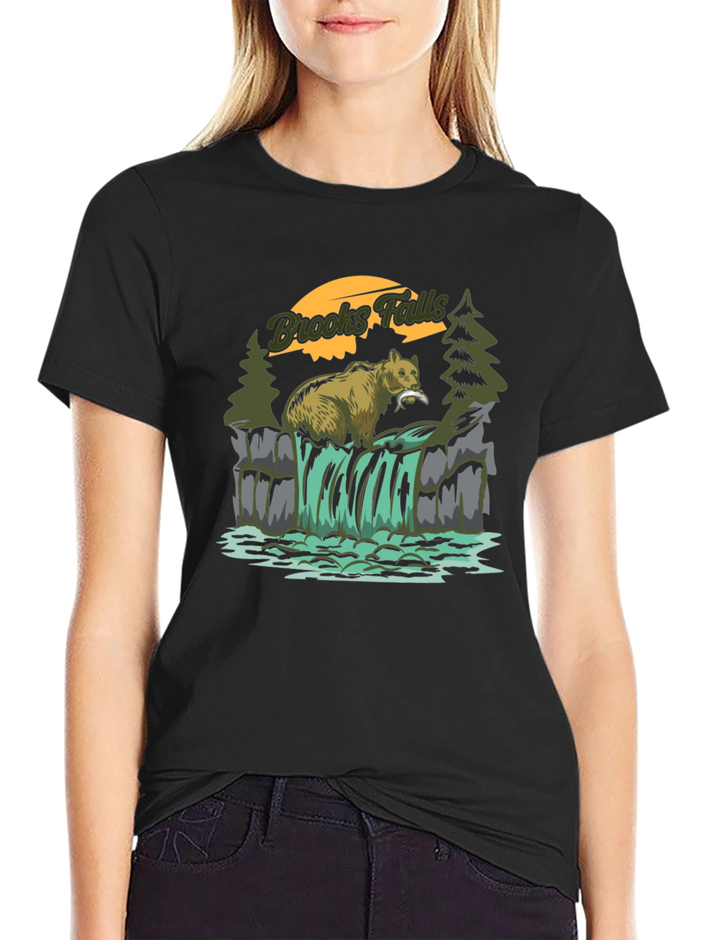 Brooks Falls Bear T-Shirt - Nature Graphic Tee