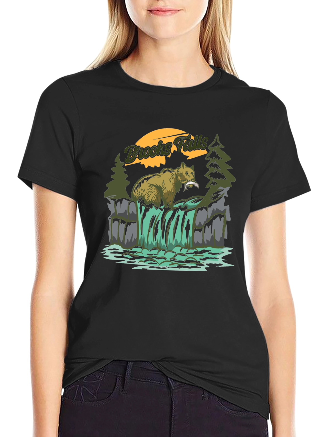 Brooks Falls Bear T-Shirt - Nature Graphic Tee