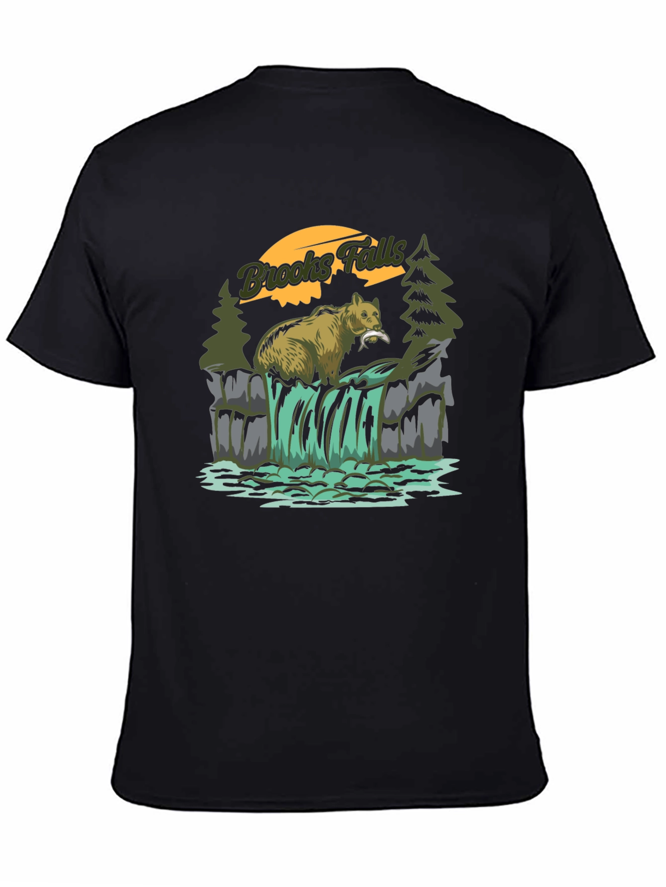 Brooks Falls Bear T-Shirt - Nature Graphic Tee