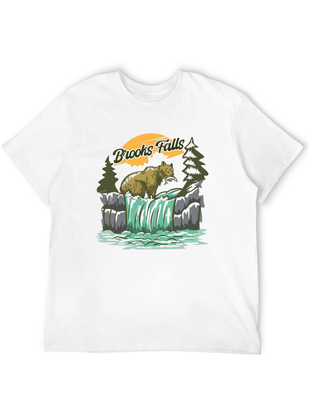 Brooks Falls Bear T-Shirt - Nature Graphic Tee