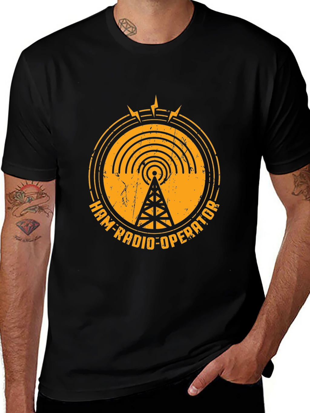 Ham Radio Operator Black T-Shirt